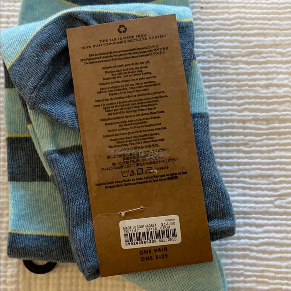 NWT jcrew men’s cotton blend stripe socks - Picture 3 of 4